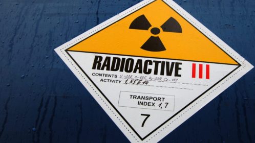 Label on barrel of nuclear material