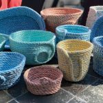 baskets made of recycled fishing nets