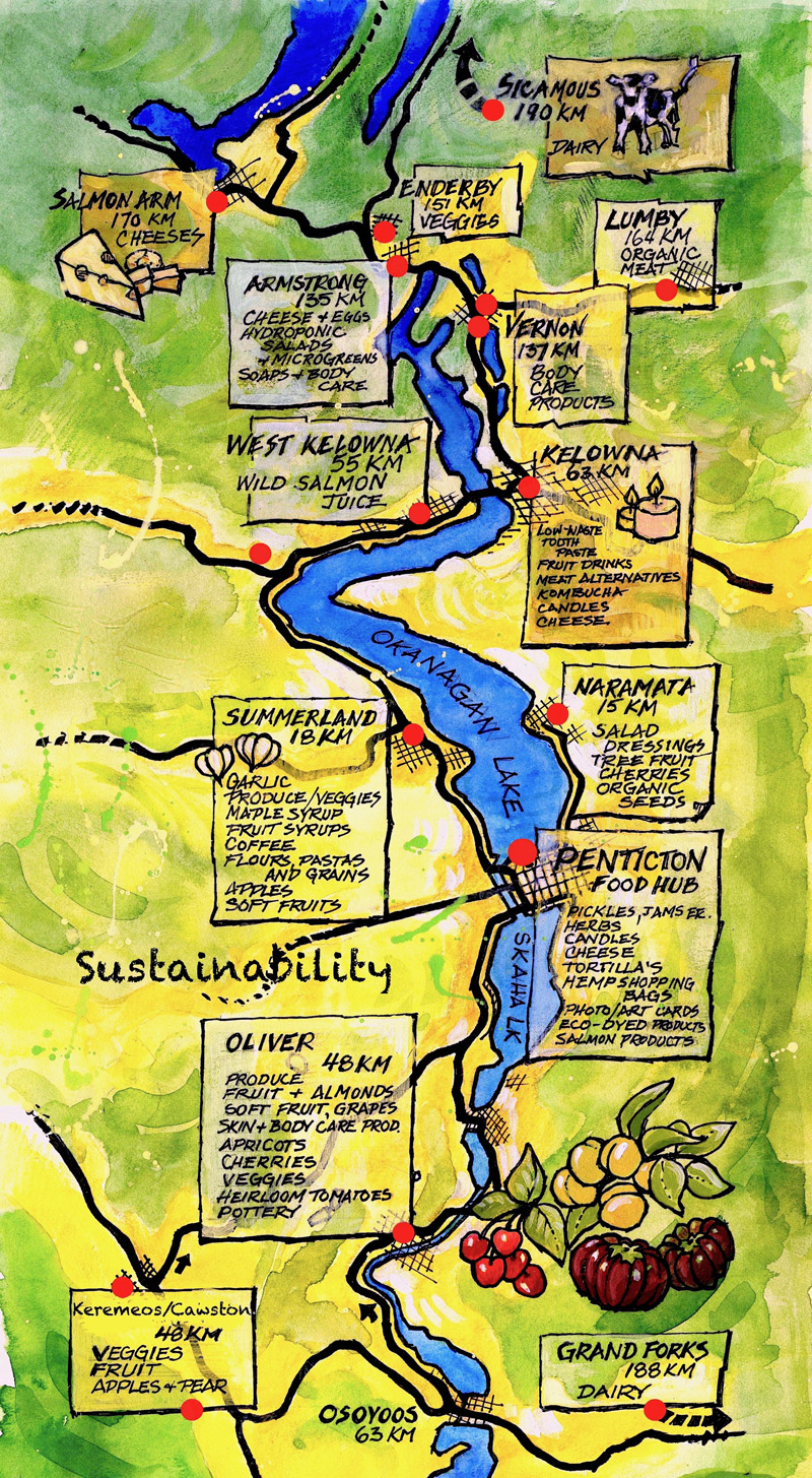 Food Hub sustainability map
