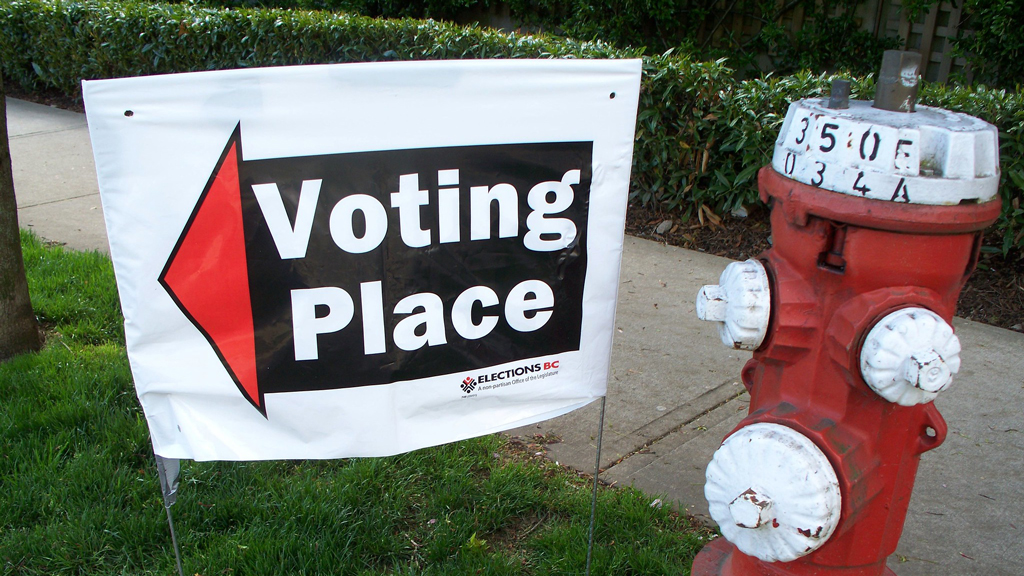 Voting Place sign