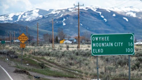 Owyhee road sign
