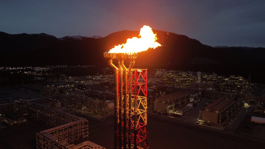 LNG Canada flare stack