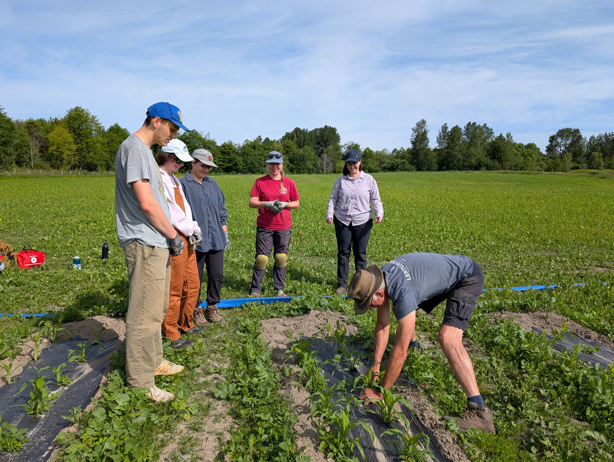 Learning from farmer Willem at Lentelus Farm - Photo by Maddie-Turene