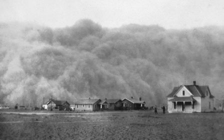 Dust storm approaching Stratford by George Everett Marsh Jr.